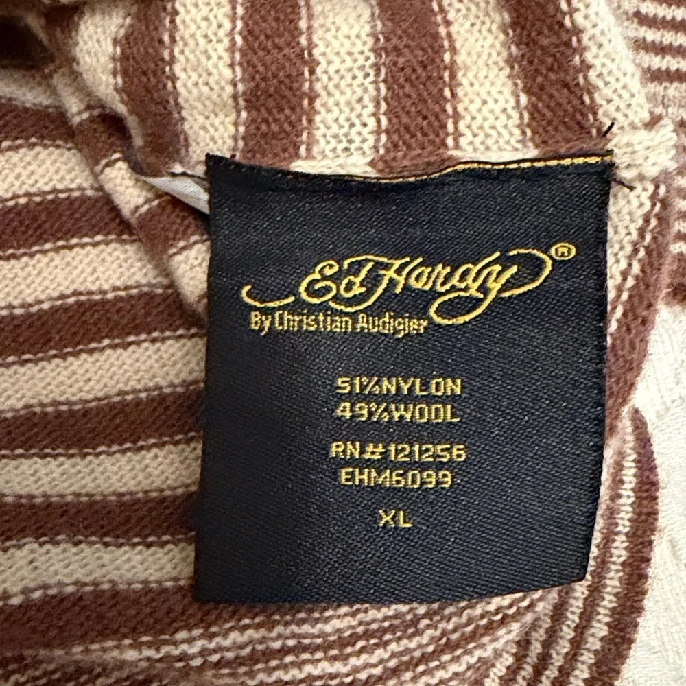 Ed Hardy by Christian Audigier unisex V neck sweater XL
